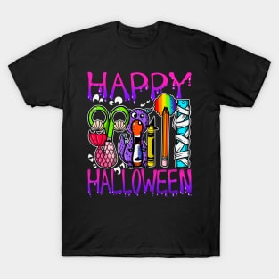 Happy Halloween Art Supplies with Costumes T-Shirt